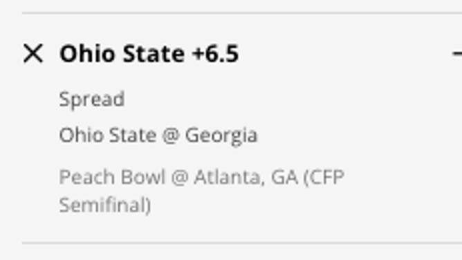 The Ohio State Buckeyes' odds vs. the Georgia Bulldogs in the Peach Bowl from DraftKings Sportsbook as of Friday, Dec. 30th at 1 a.m. ET.