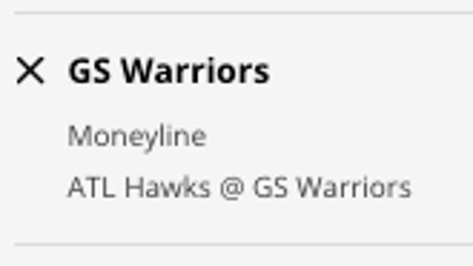 The Golden State Warriors odds' vs. the Atlanta Hawks from DraftKings Sportsbook as of Monday, Jan. 2nd at 11:45 a.m. ET.