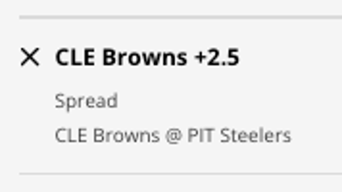The Cleveland Browns' odds at the Pittsburgh Steelers from DraftKings Sportsbook as of Saturday, Jan. 7th at 2 p.m. ET.