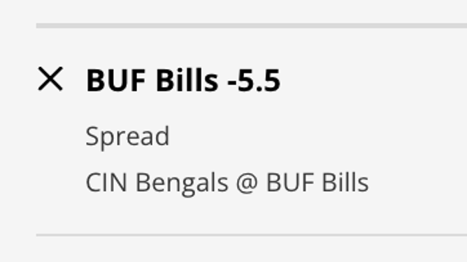 The Buffalo Bills' odds vs. the Cincinnati Bengals from DraftKings Sportsbook as of Friday, Jan. 20th at 2 a.m. ET.