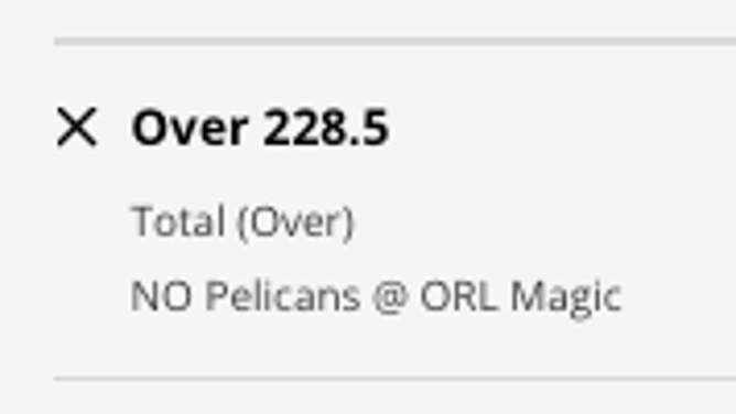 Odds for the OVER in New Orleans Pelicans at Orlando Magic from DraftKings Sportsbook as of Friday, Jan. 20th at 3 p.m. ET.