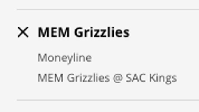 The Memphis Grizzlies' odds at the Sacramento Kings from DraftKings Sportsbook as of Monday, Jan 23rd at 1 p.m. ET.