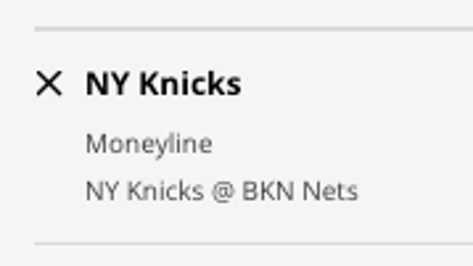 The New York Knicks' odds at the Brooklyn Nets from DraftKings Sportsbook as of Saturday, Jan. 28th at 12:30 a.m. ET.