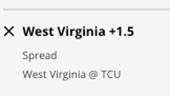 The West Virginia Mountaineers' odds at the TCU Horned Frogs from DraftKings Sportsbook as of Tuesday, Jan. 31st at 3:15 p.m. ET.