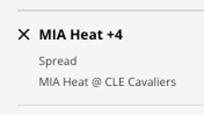 The Miami Heat's odds at the Cleveland Cavaliers from DraftKings Sportsbook as of Tuesday, Jan. 31st at 12:45 p.m. ET.