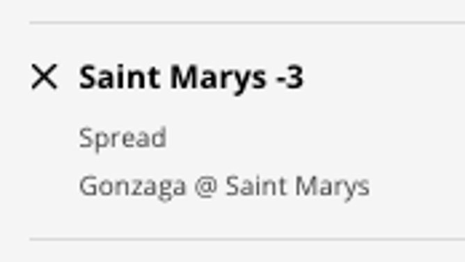 The Saint Mary's Gaels' odds vs. the Gonzaga Bulldogs from DraftKings Sportsbook as of Saturday, Feb. 4th at 11:30 a.m. ET.