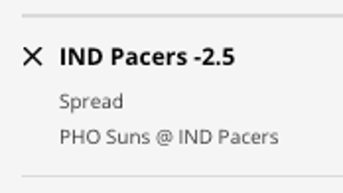 The Indiana Pacers' odds vs. the Phoenix Suns from DraftKings Sportsbook as of Friday, February 10th at 1 p.m. ET.