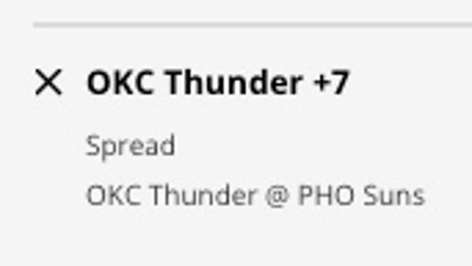 The Oklahoma City Thunder's odds at the Phoenix Suns from DraftKings Sportsbook as of Friday, Feb. 24 at 11:45 a.m. ET.