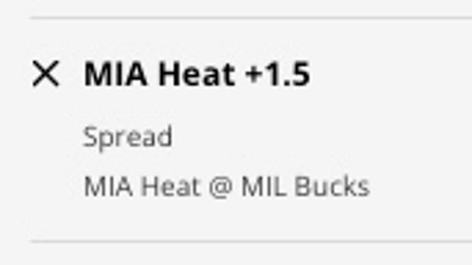 The Miami Heat's odds at the Milwaukee Bucks from DraftKings Sportsbook as of Friday, Feb. 24 at 11:45 a.m. ET.