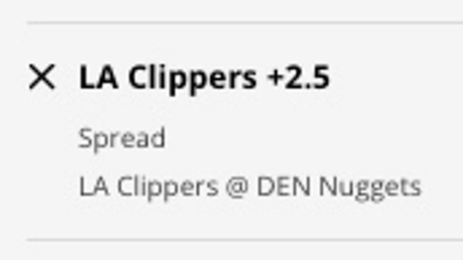The Los Angeles Clippers' odds at the Denver Nuggets from DraftKings Sportsbook as of Sunday, Feb. 26th at 10 a.m. ET.