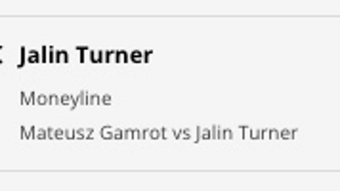 Jalin Turner's odds vs. Mateusz Gamrot at UFC 285 from DraftKings Sportsbook.