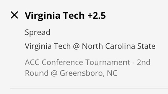 The Virginia Tech Hokies' odds vs. the NC State Wolfpack in the 2023 ACC Conference Tournament from DraftKings Sportsbook as of Wednesday, March 8th.