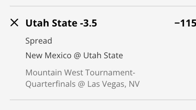 The Utah State Aggies' odds vs. the New Mexico Lobos in the Mountain West conference tournament from DraftKings Sportsbook.