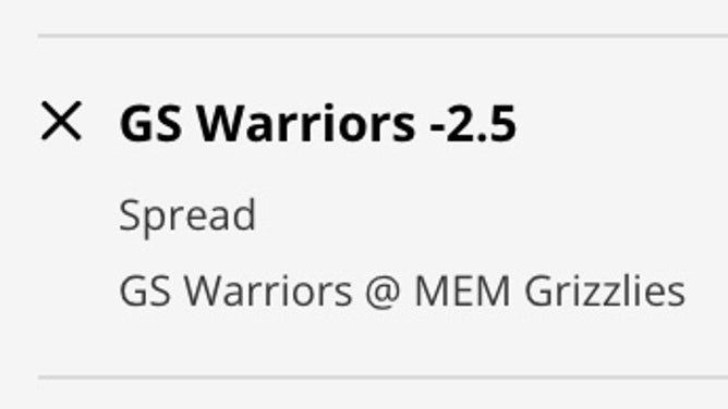 The Golden State Warriors' odds at the Memphis Grizzlies from DraftKings Sportsbook as of Thursday, March 9th at 10 a.m. ET.