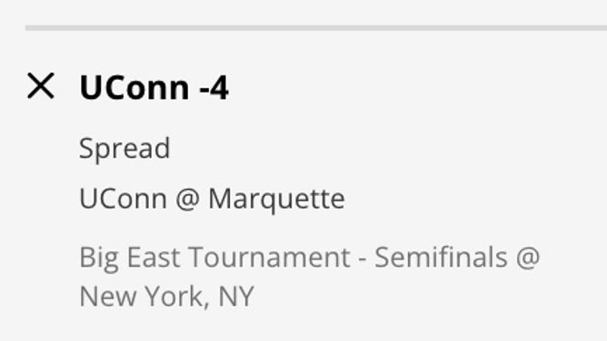 The UConn Huskies' odds vs. the Marquette Golden Eagles in the 2023 Big East Conference Tournament from DraftKings Sportsbook.