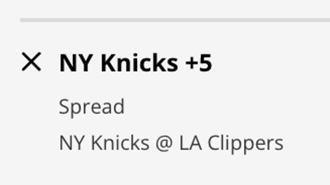 The New York Knicks' odds at the Los Angeles Clippers from DraftKings Sportsbook as of Saturday, March 11th at 10 a.m. ET.
