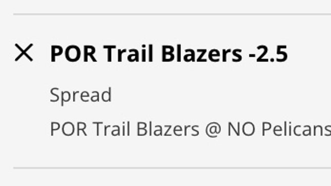 The Portland Trail Blazers' odds at the New Orleans Pelicans from DraftKings Sportsbook as of Sunday, March 12th.