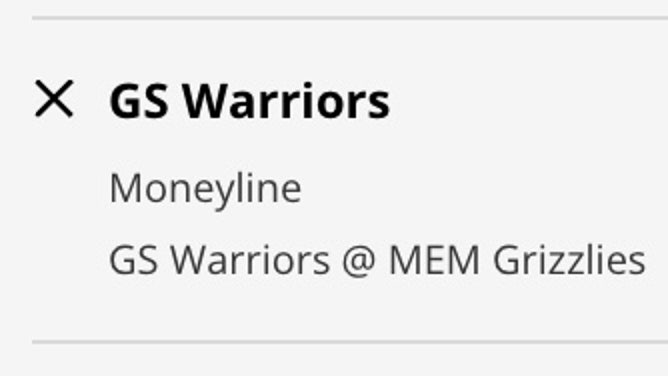 The Golden State Warriors' at Memphis Grizzlies from DraftKings Sportsbook as of Saturday, March 18th.