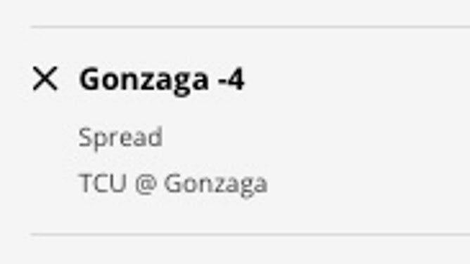 The Gonzaga Bulldogs' odds vs. the TCU Horned Frogs in the West Regional of the 2023 NCAA Tournament from DraftKing Sportsbook.