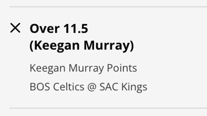 Odds for Sacramento Kings SF Keegan Murray's point prop vs. the Boston Celtics from DraftKings Sportsbook as of Tuesday, March 21st at 3:45 p.m. ET.