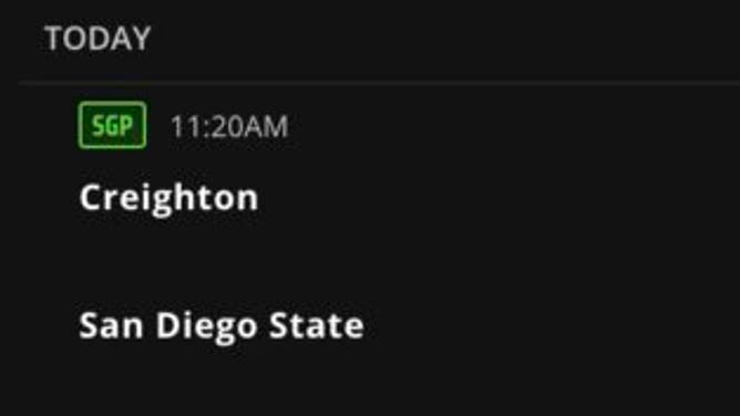 The betting odds Creighton Bluejays vs. San Diego State Aztecs on Sunday, March 26th from DraftKings Sportsbook.