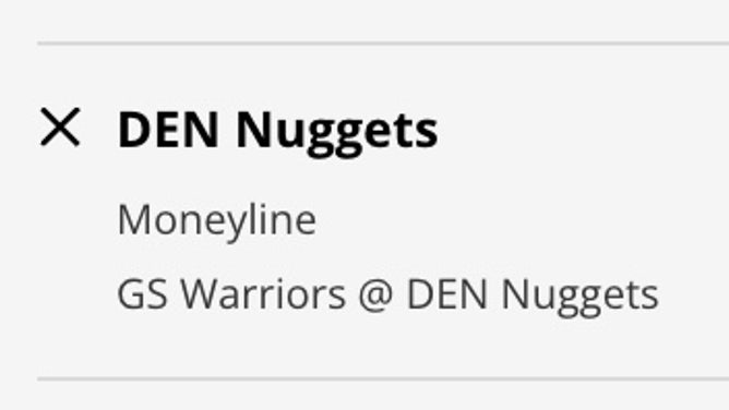 The Denver Nuggets' odds vs. the Golden State Warriors from DraftKings Sportsbook as of Saturday, April 1st at 10:10 p.m. ET.