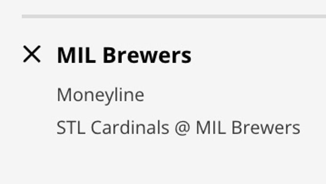The Milwaukee Brewers' odds vs. the St. Louis Cardinals at DraftKings Sportsbook as of 11:40 a.m. ET Thursday, April 7th.