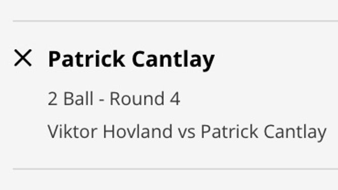 Patrick Cantlay's odds vs. Viktor Hovland in the final round of the 2023 Masters Tournament from DraftKings Sportsbook.