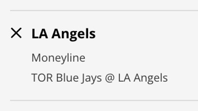 The LA Angels' odds vs. the Toronto Blue Jays Sunday from DraftKings Sportsbook as of 11:30 a.m. ET.