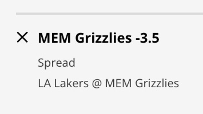 The Memphis Grizzlies' Game 1 odds vs. the Los Angeles Lakers from DraftKings Sportsbook as of Thursday, April 13th at 11 p.m. ET.