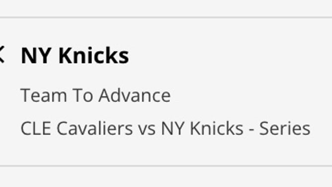 The New York Knicks' 1st-round NBA Eastern Conference playoff odds vs. the Cleveland Cavaliers from DraftKings Sportsbook.