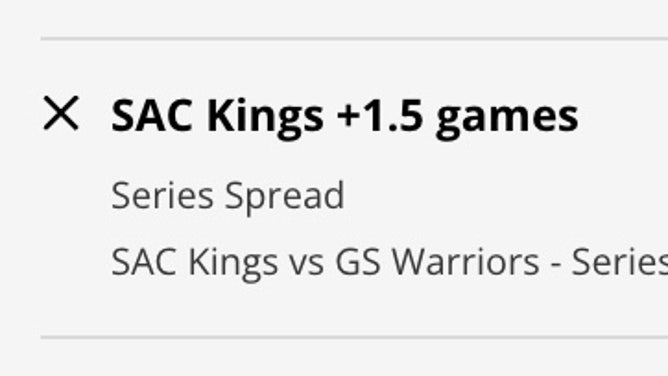 The Sacramento Kings' 1st-round NBA Western Conference series spread vs. the Golden State Warriors from DraftKings.