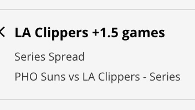 The LA Clippers' 1st-round NBA Western Conference series spread vs. the Phoenix Suns from DraftKings.