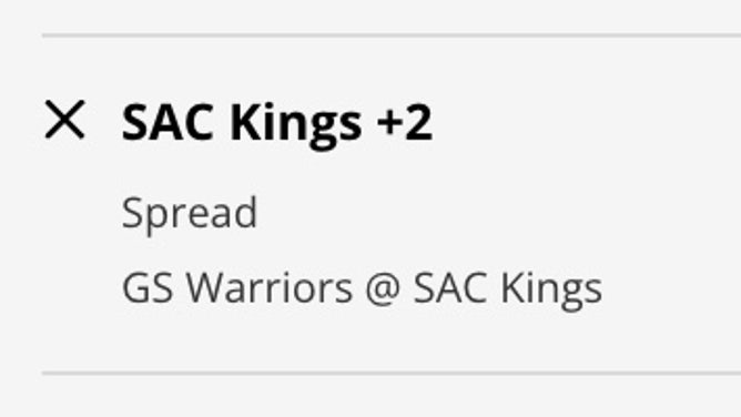 The Sacramento Kings' odds vs. the Golden State Warriors for Game 2 of their 1st-round Western Conference playoff series from DraftKings.