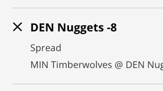 The Denver Nuggets' odds vs. the Minnesota Timberwolves in Game 2 from DraftKings.
