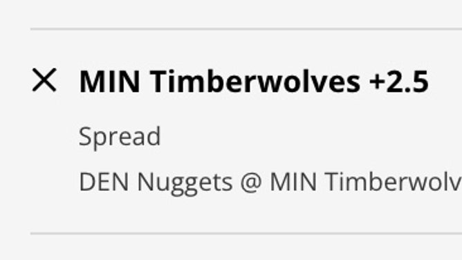 The Timberwolves' odds vs. the Nuggets for Game 3 as of 2:10 p.m. ET on Friday, April 21st.