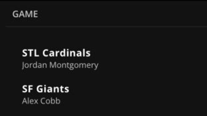 Betting odds for the Cardinals at the Giants Monday, April 24th at DraftKings.