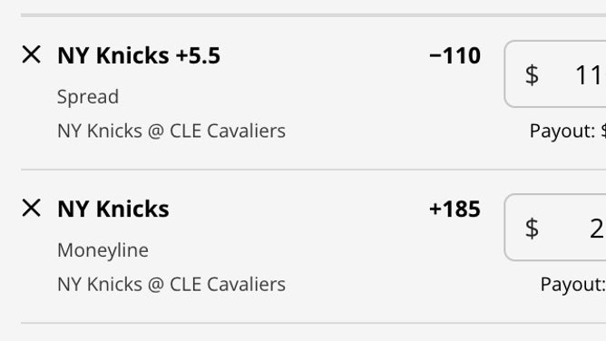 The New York Knicks' betting odds vs. the Cleveland Cavaliers for Game 5 at DraftKings Sportsbook.