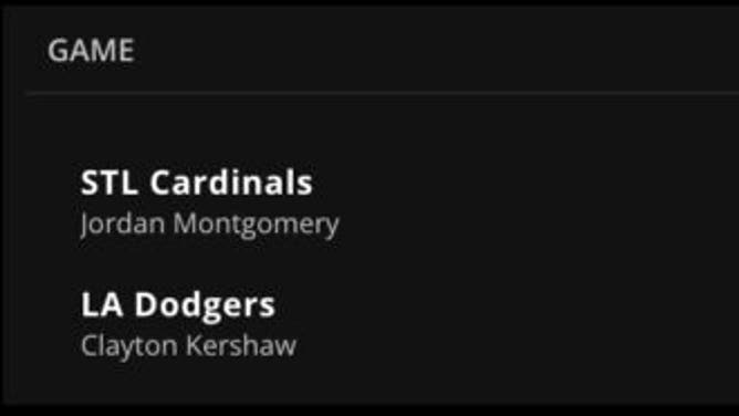 Betting odds for the Cardinals at Dodgers Saturday, April 29th from DraftKings.