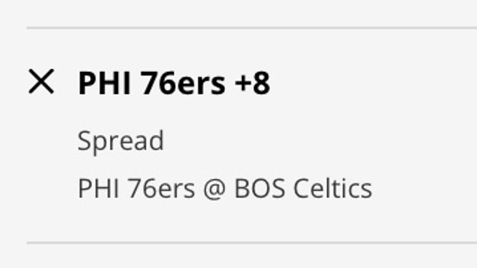 The 76ers' odds for Game 2 vs. the Celtics from DraftKings as of 2:30 p.m. ET Wednesday, May 3rd.