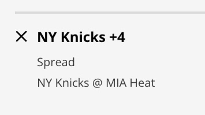 New York Knicks' Game 3 odds vs. the Miami Heat from DraftKings as of 10:35 a.m. ET Saturday, May 6th.