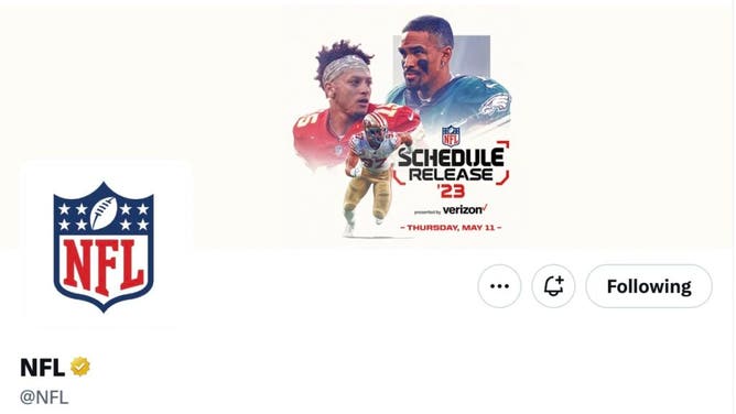 NFL Twitter changes its header and bio to reflect that the NFL schedule release is indeed ... on schedule.