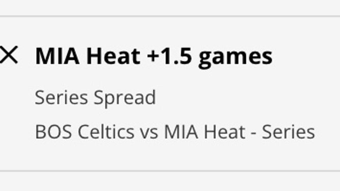 The Miami Heat's series spread odds vs. the Boston Celtics in the 2023 Eastern Conference Finals from DraftKings as of Monday, May 15th.