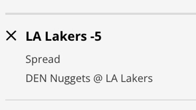 The LA Lakers' odds to beat the Denver Nuggets in Game 3 of the Western Conference Finals as of Friday morning, May 19th from DraftKings.