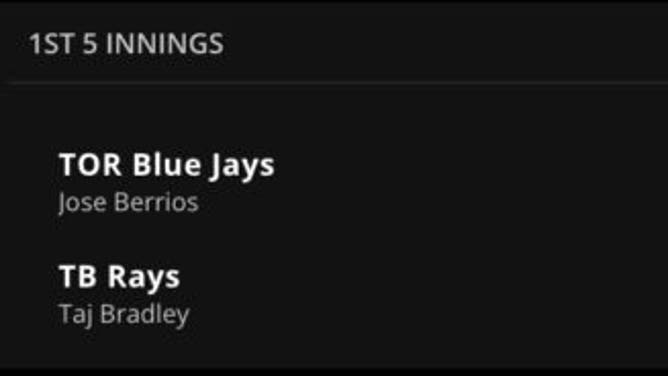 Betting odds for the Blue Jays vs. the Rays Tuesday, May 23rd from DraftKings.