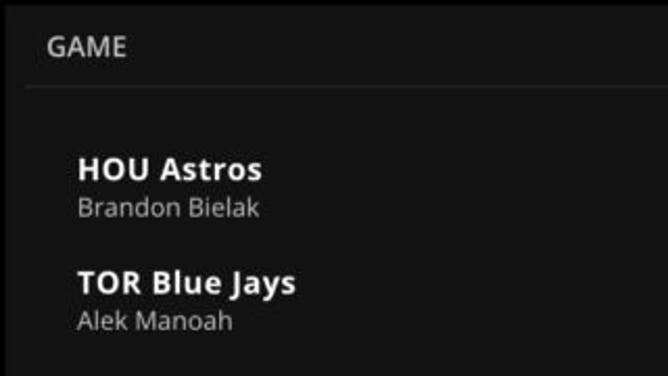 Betting odds for the Astros-Blue Jays in MLB Monday from DraftKings.