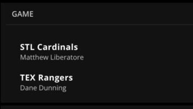 Betting odds for the Cardinals vs. the Rangers in MLB Tuesday from DraftKings.
