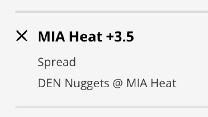The Miami Heat's Game 4 spread vs. the Denver Nuggets in Game 4 of the 2023 NBA Finals from DraftKings.