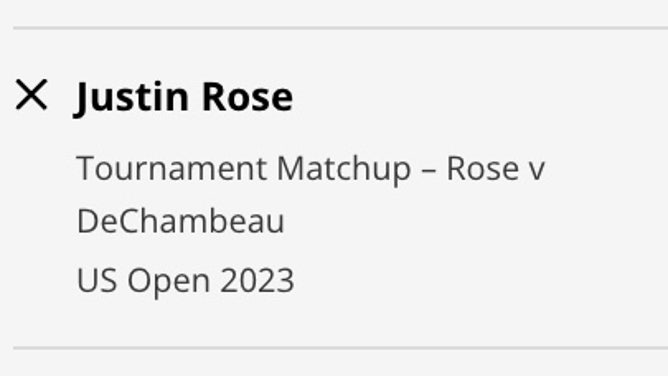 Betting odds for Justin Rose vs. Bryson DeChambeau at the 2023 U.S. Open from DraftKings.