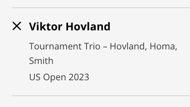 Viktor Hovland's odds in a tournament trio matchup at the 2023 U.S. Open vs. Max Homa and Cameron Smith from DraftKings.